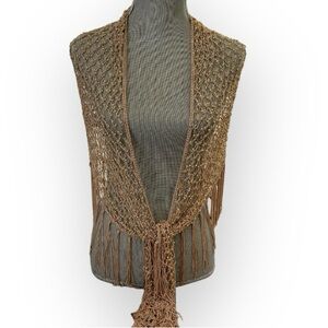 Hand knotted silk and pearl shawl
